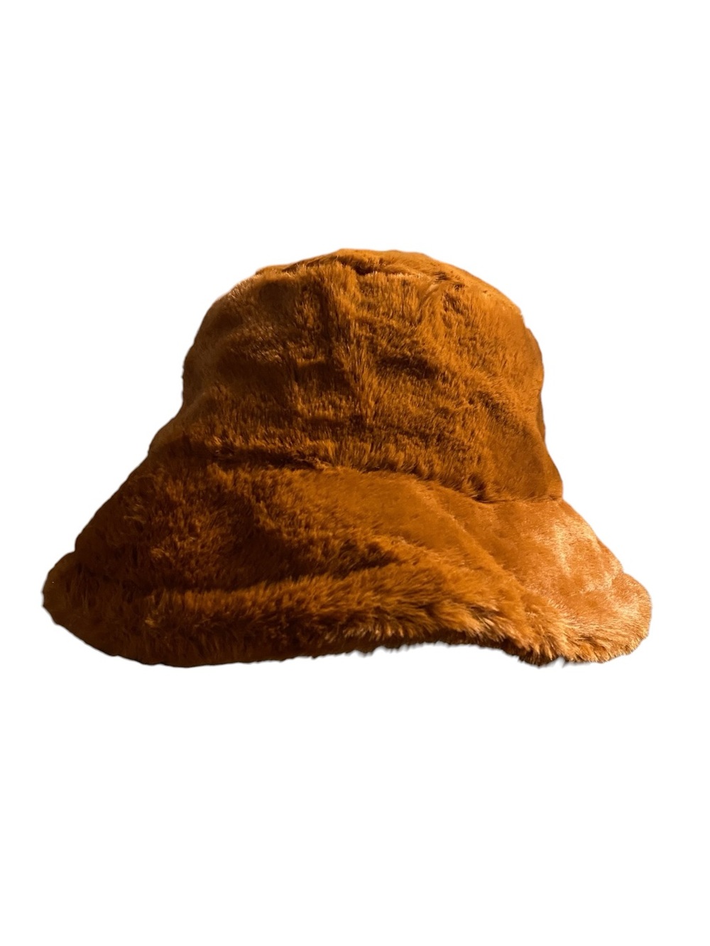 Fall/Winter Fuzzy Burnt Orange Casual Faux Fur Bucket Hat